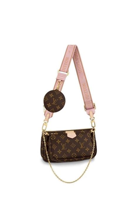 louis vuitton pochette multi pink canvas shoulder bag|authentic Louis Vuitton multi pochette.